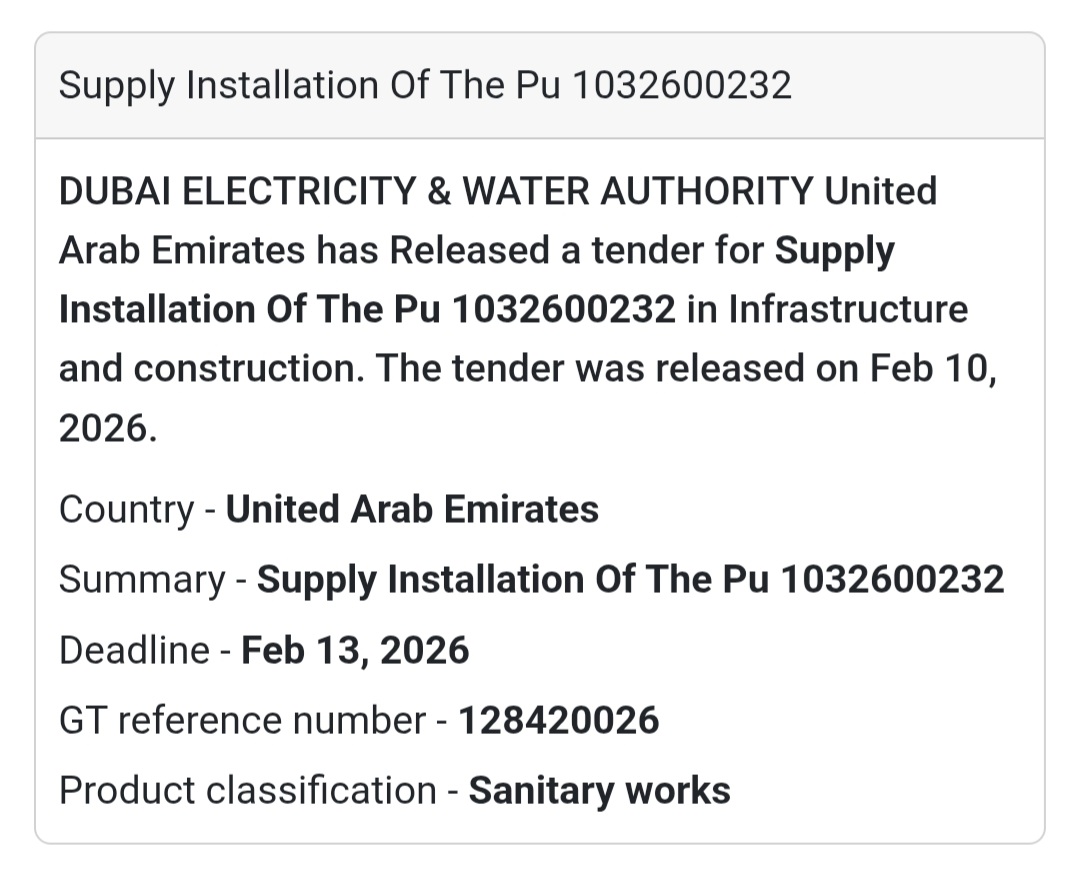 🚧 Supply & Installation Project – UAE