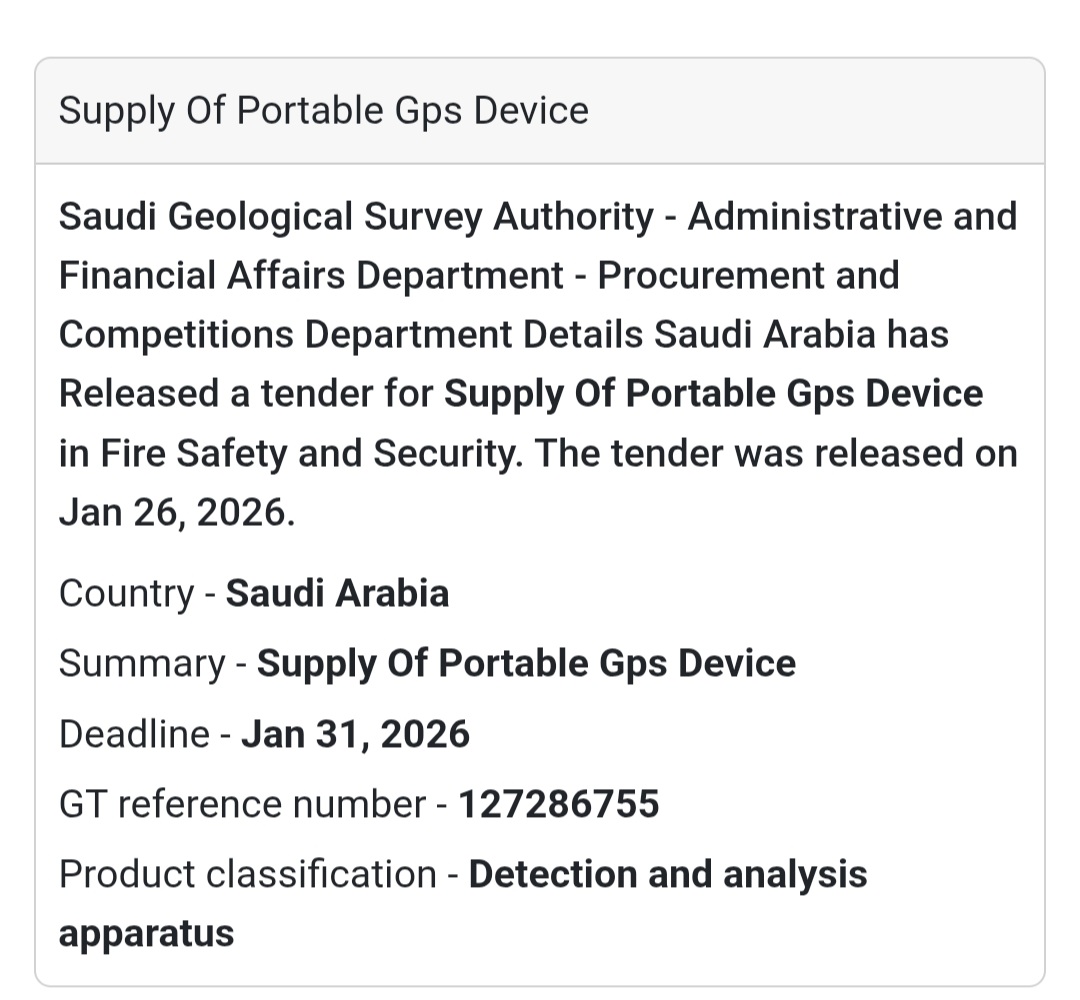 📡 Supply of Portable GPS Devices