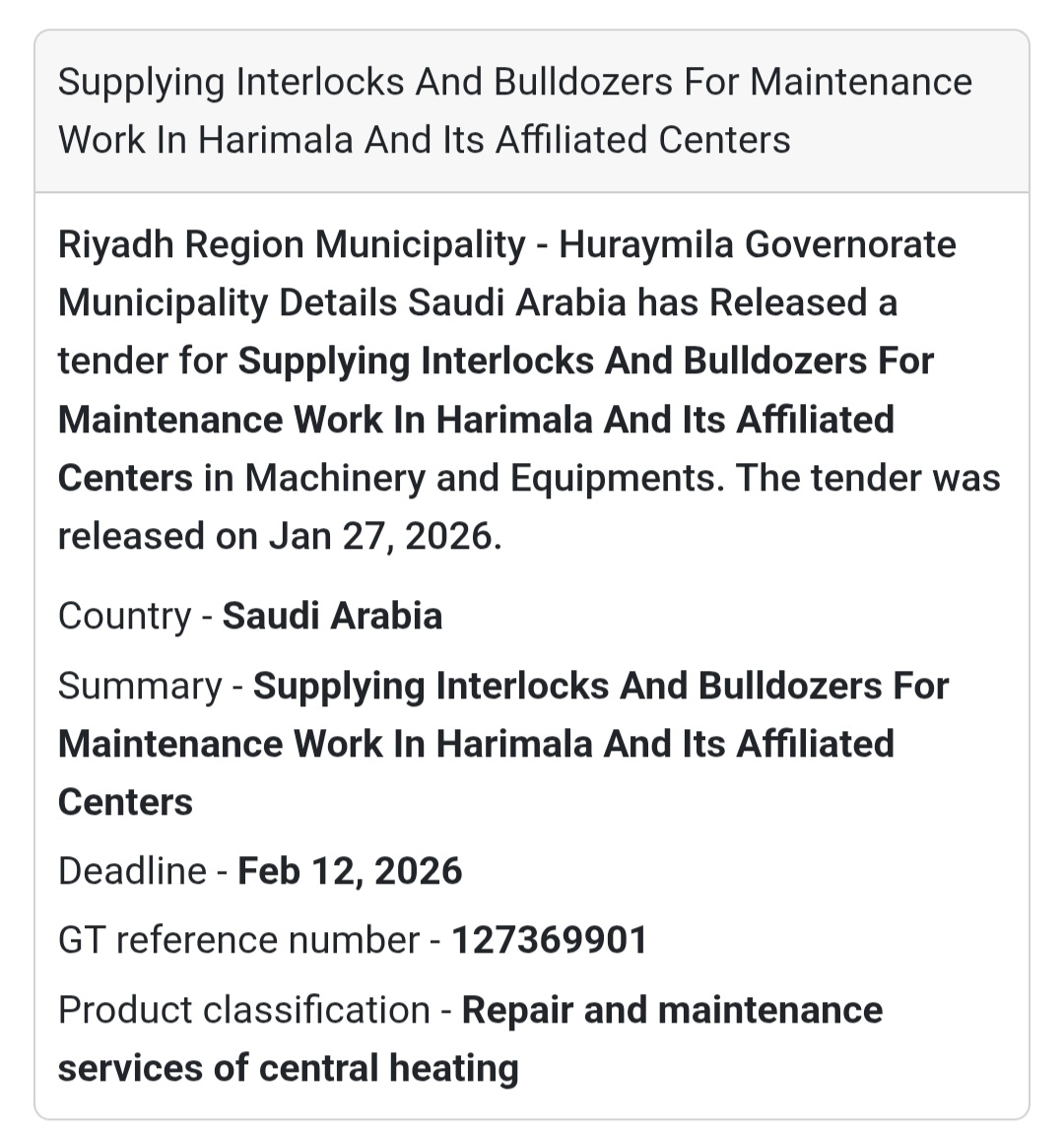 🚜 Supplying Interlocks & Bulldozers – Harimala 🇸🇦 Saudi Arabia