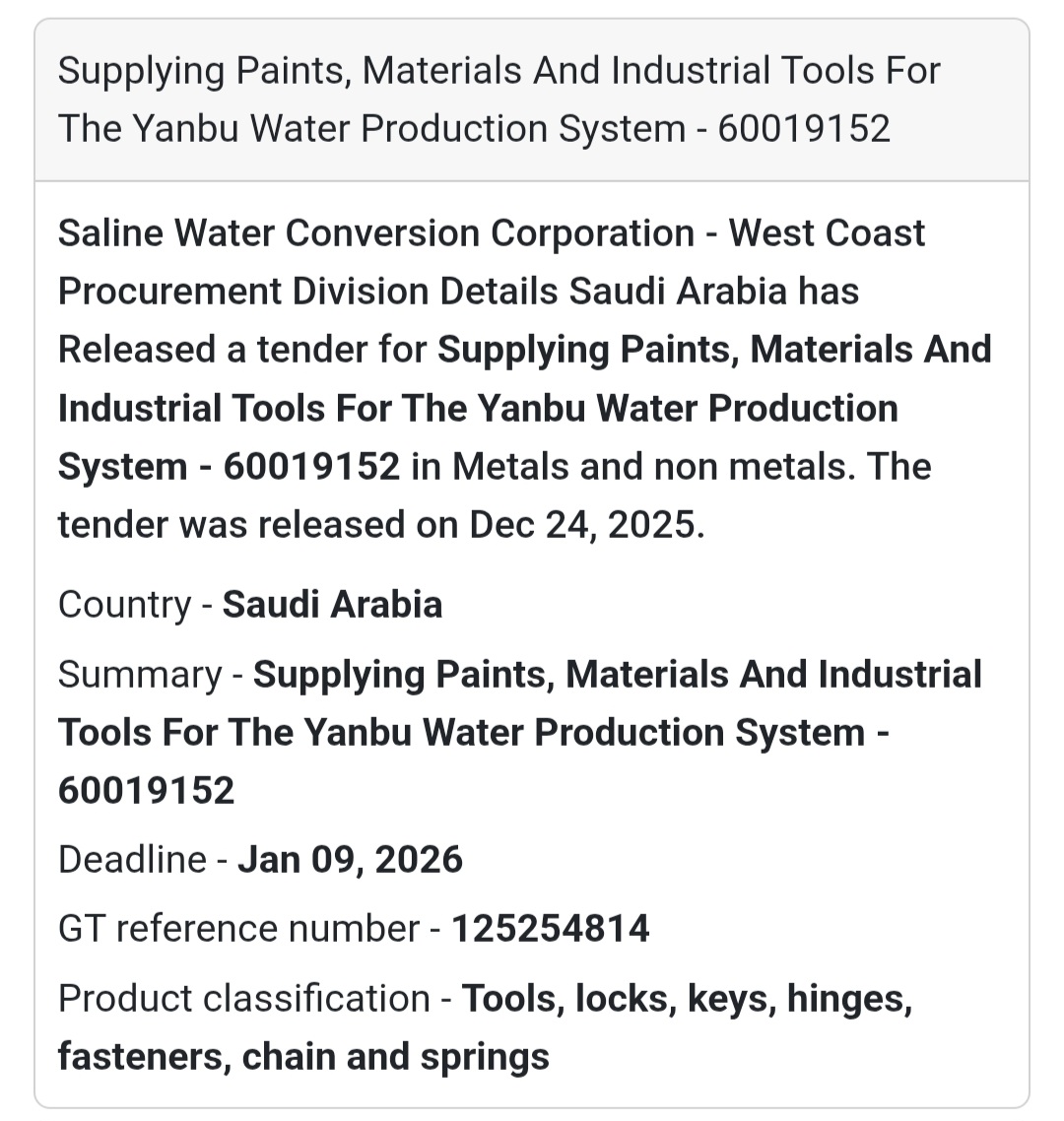 🎨 Supplying Paints, Materials & Industrial Tools – Yanbu 🇸🇦