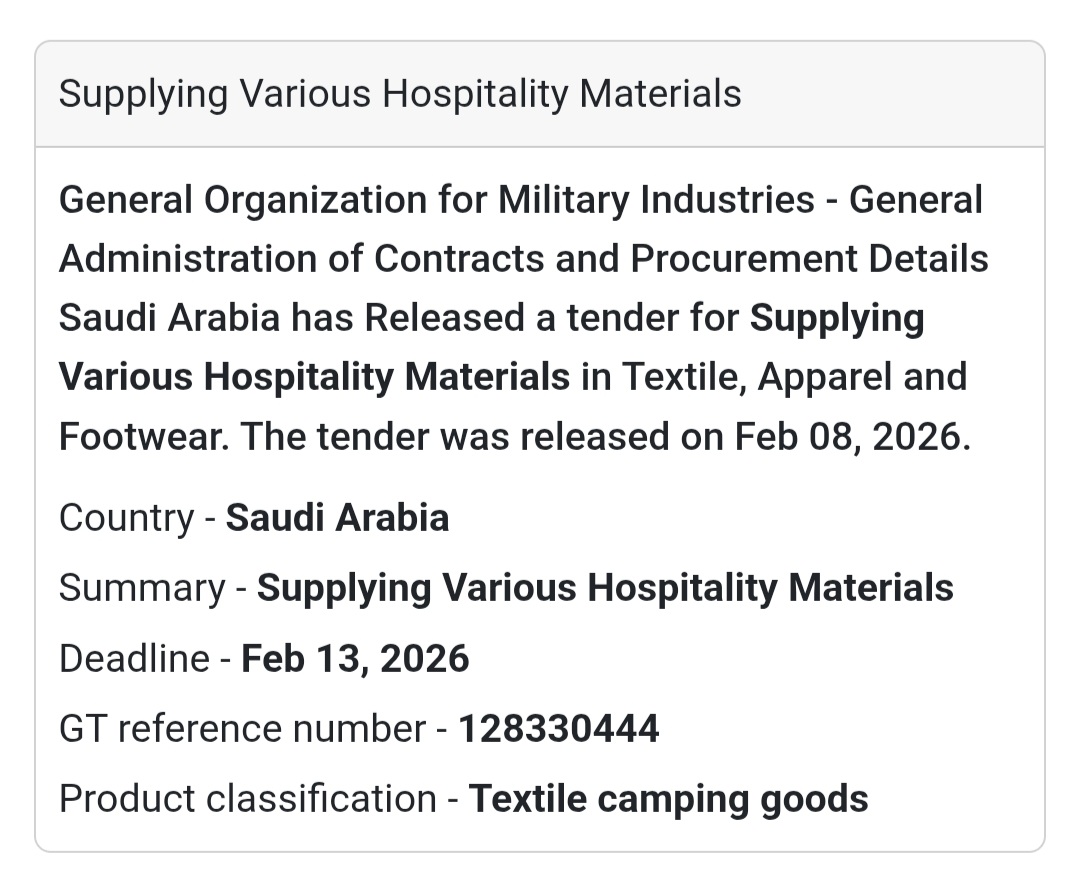 🏨 Supplying Various Hospitality Materials