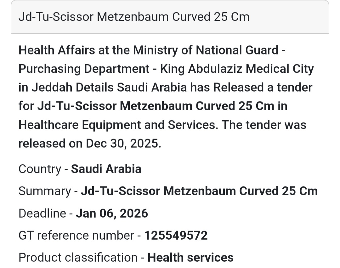 ✂️ Surgical Instrument Tender
