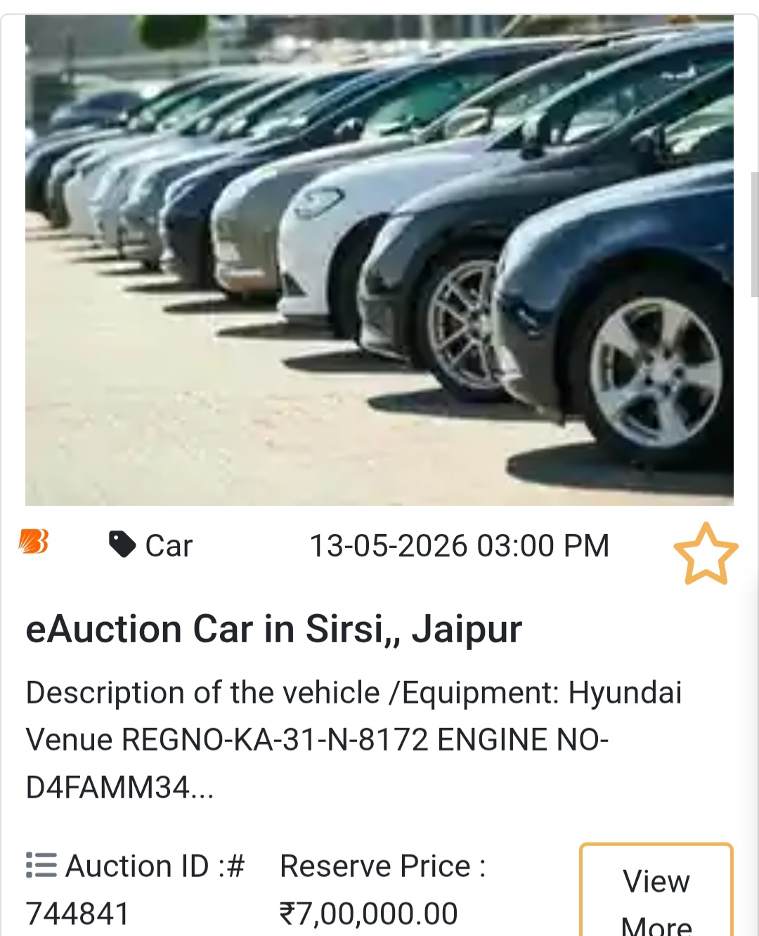 🚙 SUV Deal – Jaipur Auction