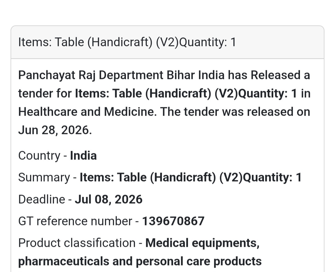 🪑 Table (Handicraft) (V2) | India 🇮🇳