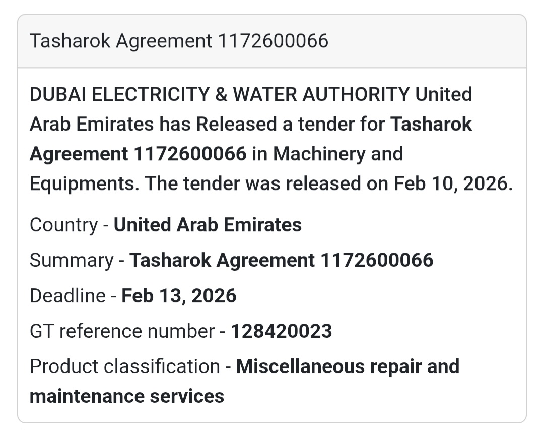 🛠 Tasharok Agreement – UAE