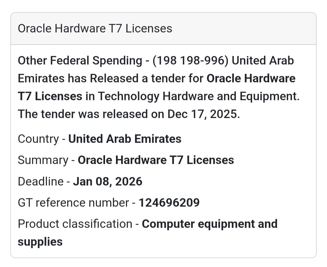 🔔 Technology Hardware Tender | United Arab Emirates 🇦🇪