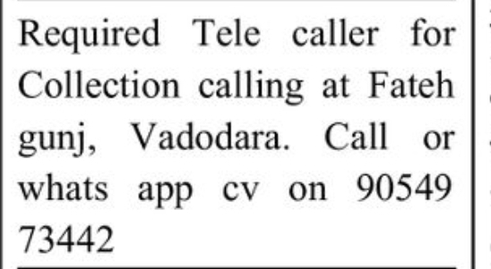 📞 Telecaller Required
