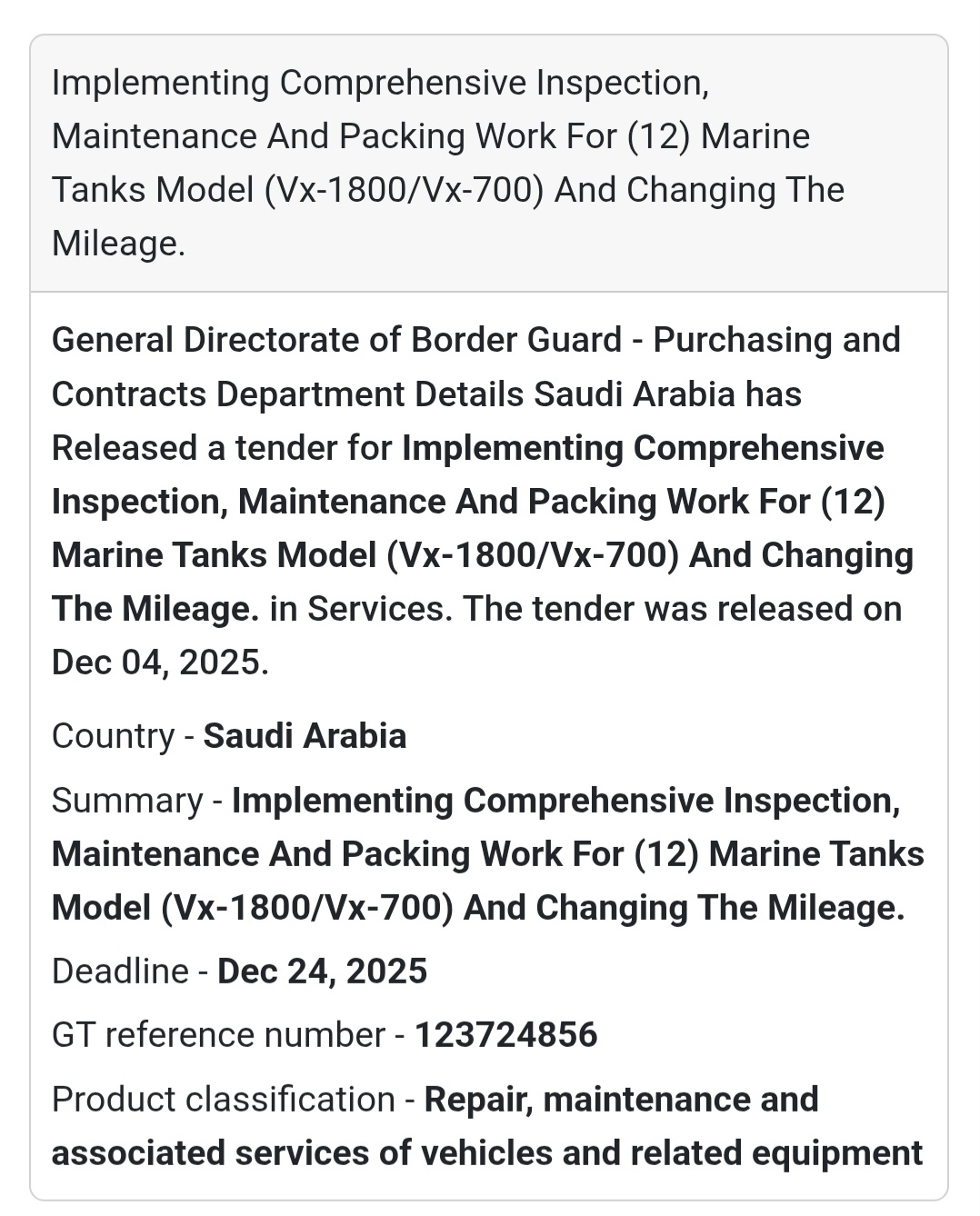 🛠️ Tender Alert – Saudi Arabia 🇸🇦
