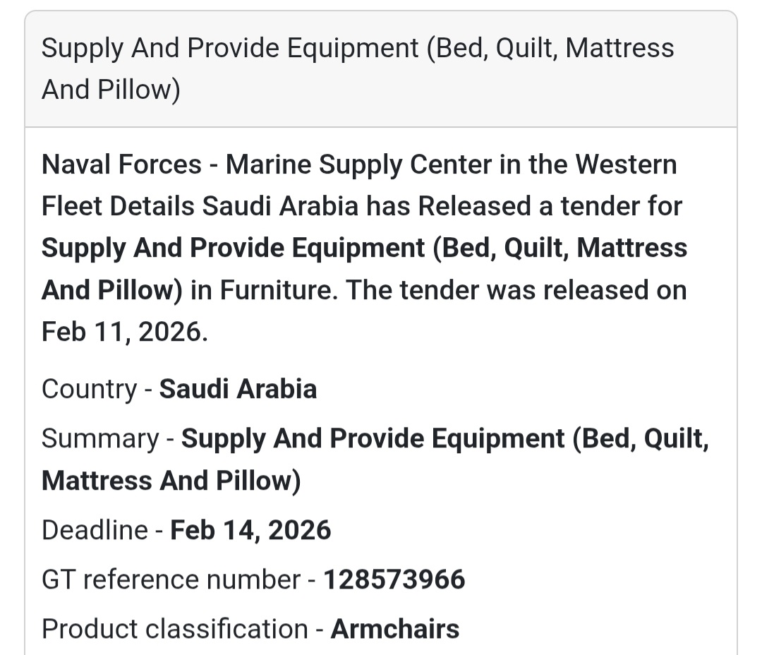 🇸🇦 Tender Alert: Saudi Naval Forces 🇸🇦