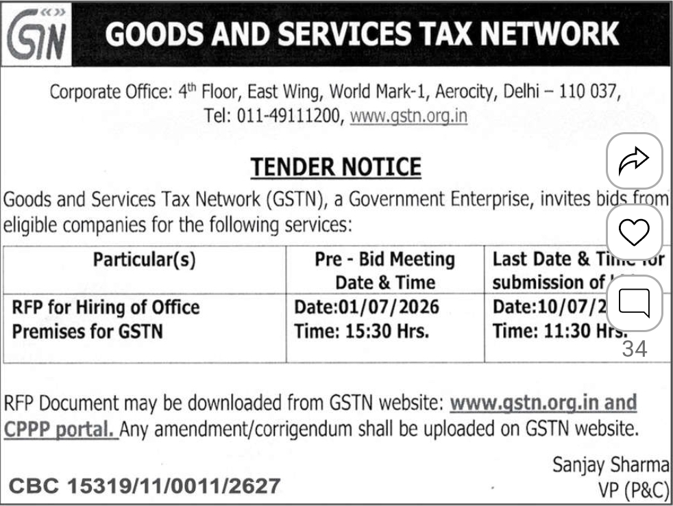 TENDER NOTICE
