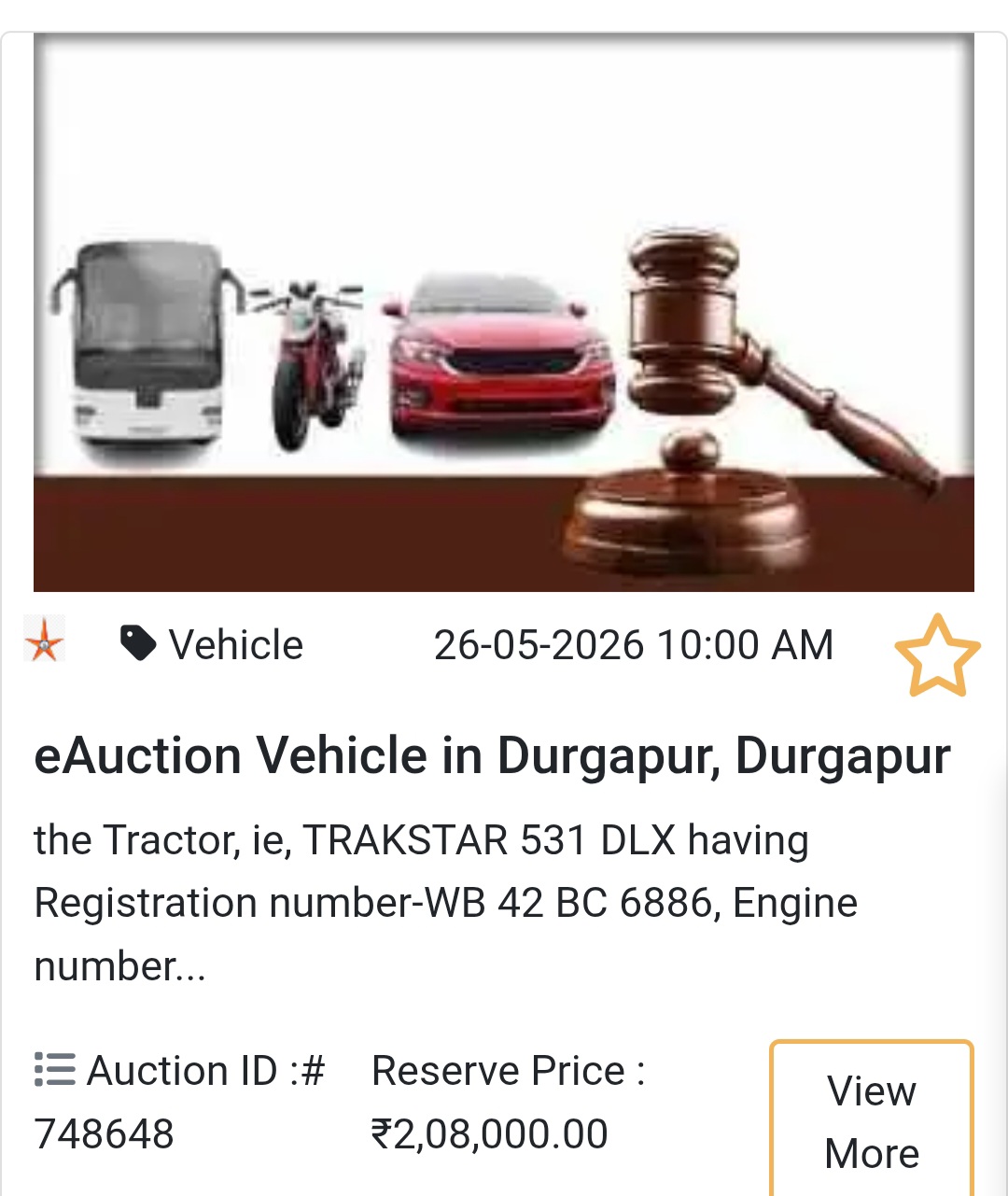 🚜 TRAKSTAR 531 DLX – Tractor Auction