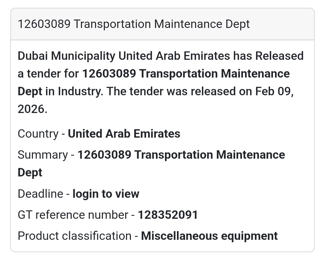🛠️ Transportation Maintenance Dept – Req 12603089