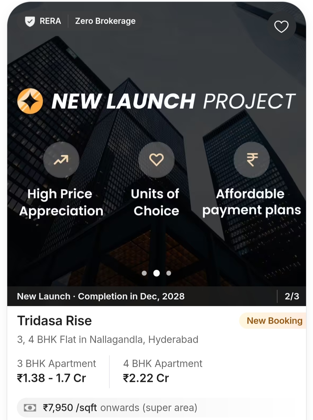 🏙️ Tridasa Rise – New Launch in Nallagandla