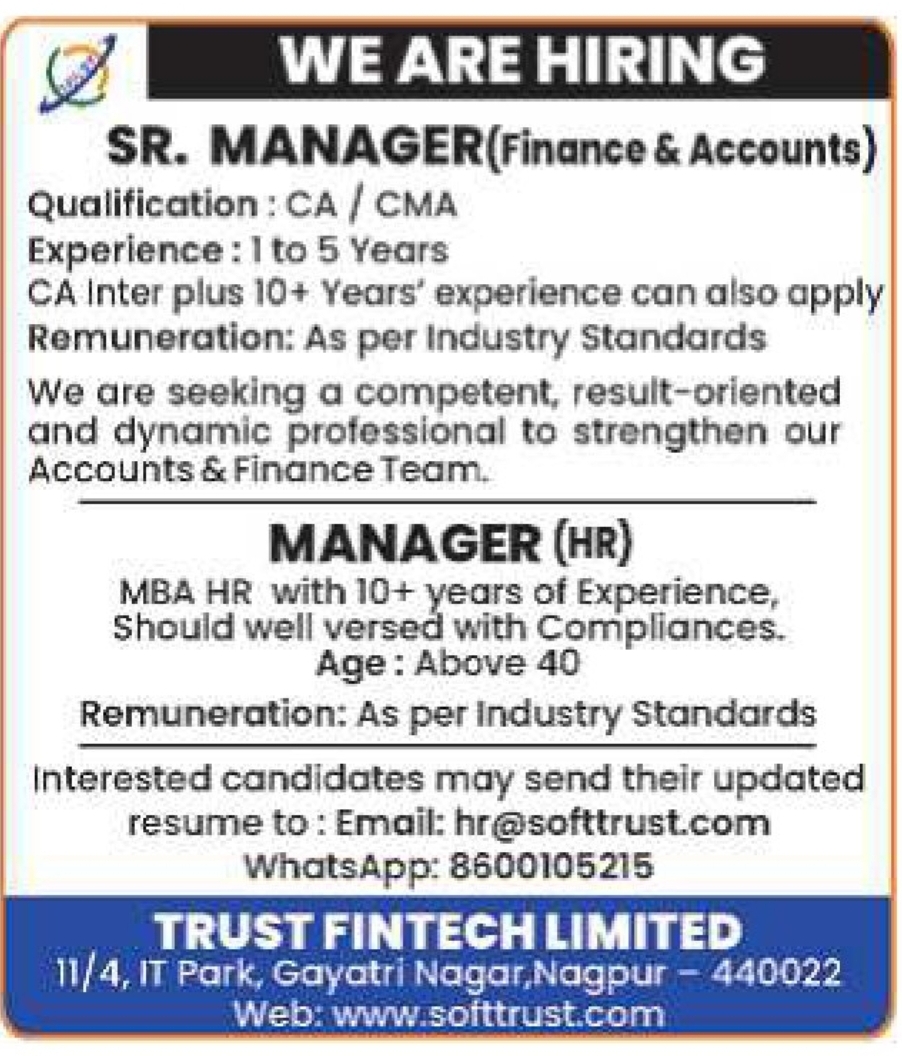 💼 Trust Fintech Limited – Hiring
