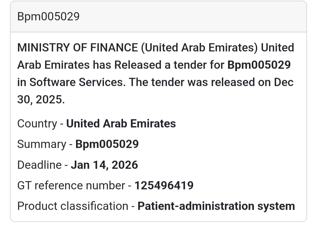 🇦🇪 UAE GOVERNMENT TENDER ALERT 🚨