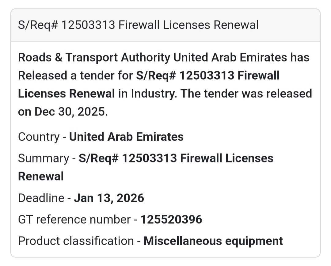 🚦 UAE INFRASTRUCTURE TENDER ALERT 🚨