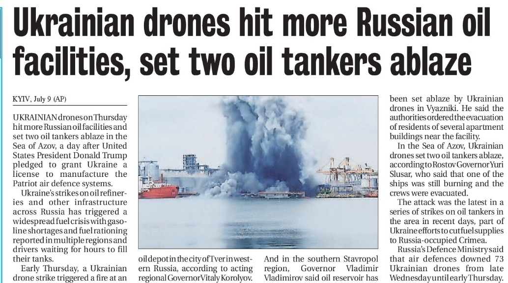 🌍 Ukraine-Russia Conflict Update – Drone Strikes on Russian Oil Facilities