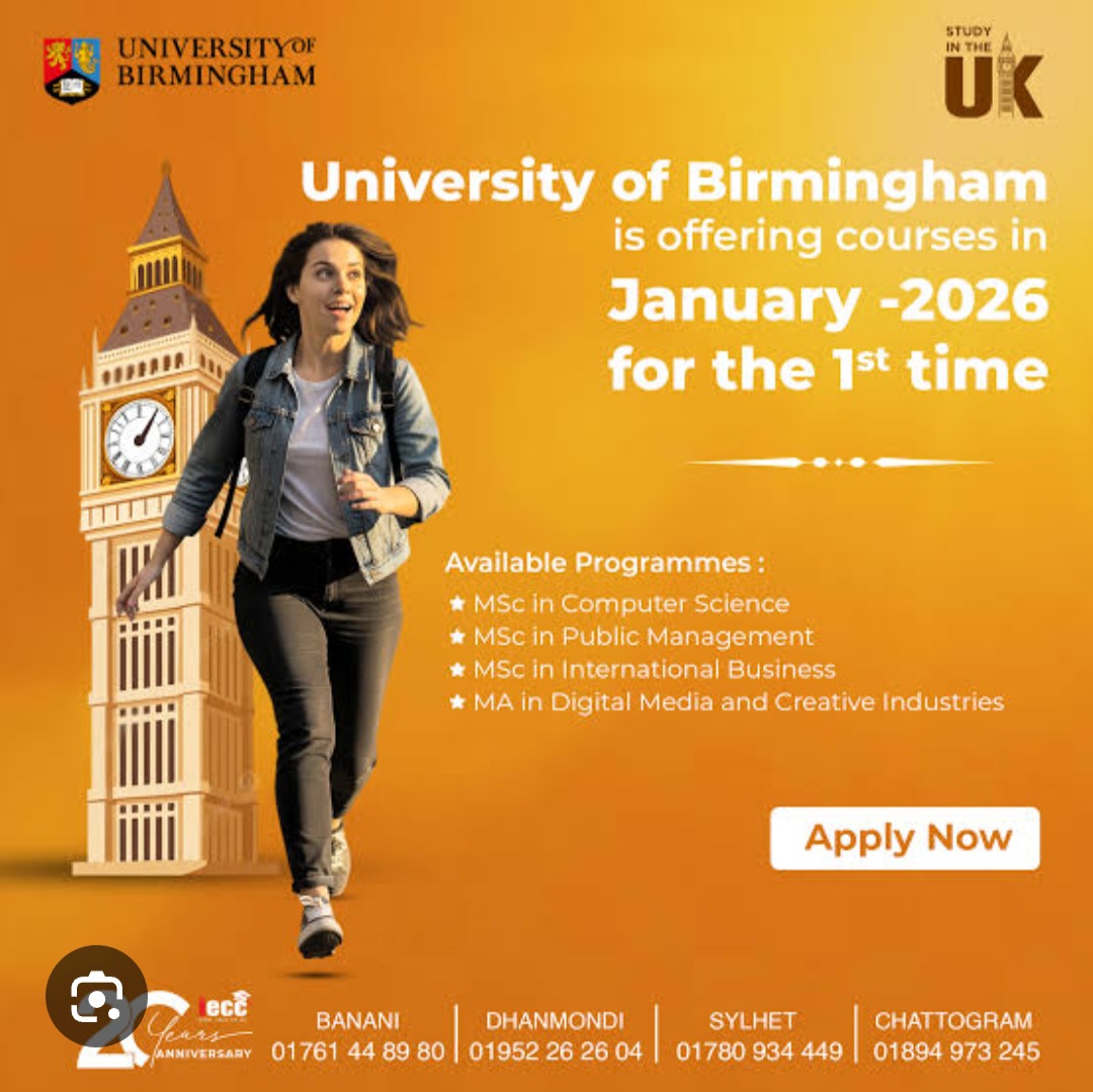 🎓🇬🇧 University of Birmingham – January 2026 Intake!