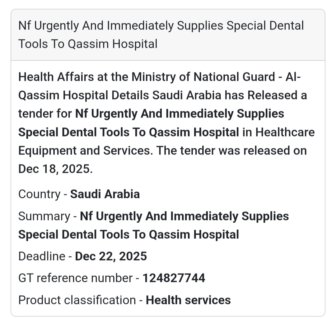 🔔 Urgent Dental Supplies | Saudi Arabia 🇸🇦