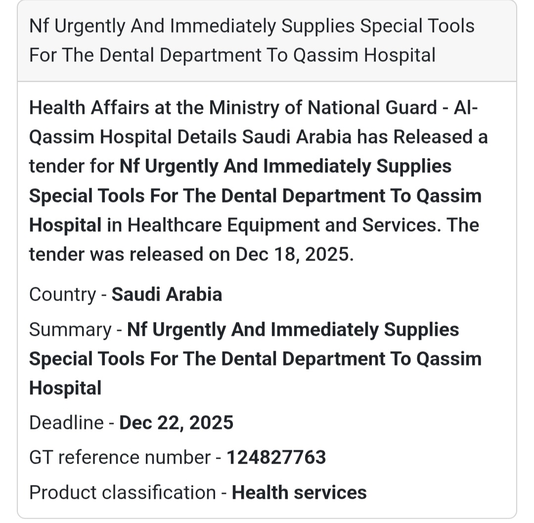 🔔 Urgent Dental Tools Supply | Saudi Arabia 🇸🇦