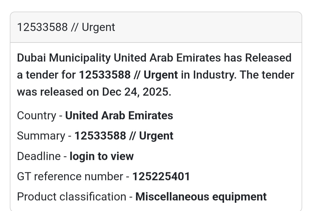 🏗️ Urgent Industrial Equipment (Additional) | UAE 🇦🇪