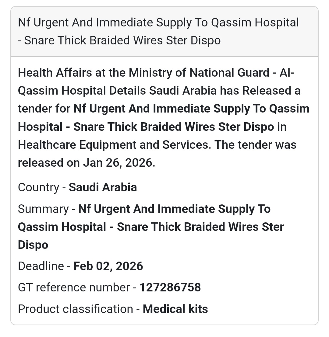 🧵 Urgent Medical Supply – Braided Wires