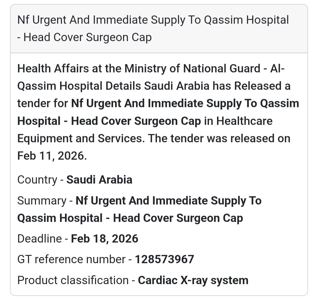 🏥 Urgent Supply – Head Cover Surgeon Cap (Qassim Hospital