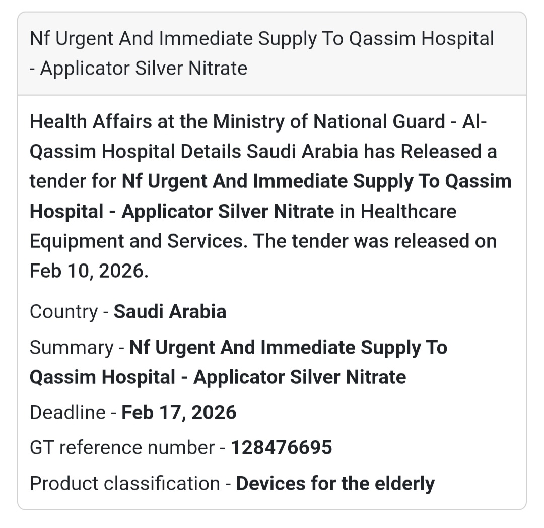 🧴 Urgent Supply – Silver Nitrate Applicator