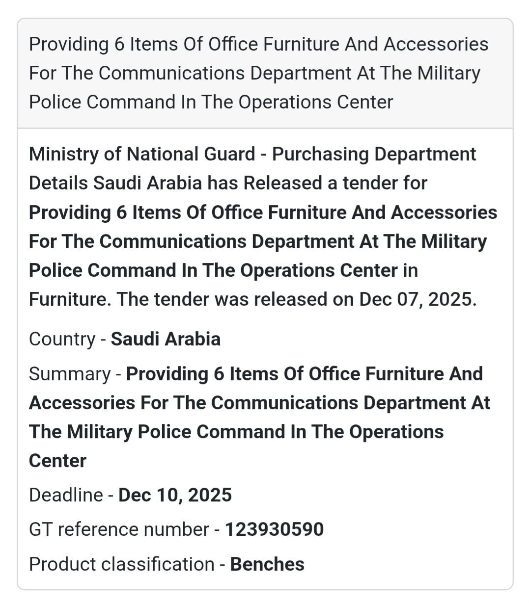 🚨 Urgent Tender Alert – Saudi Arabia 🇸🇦