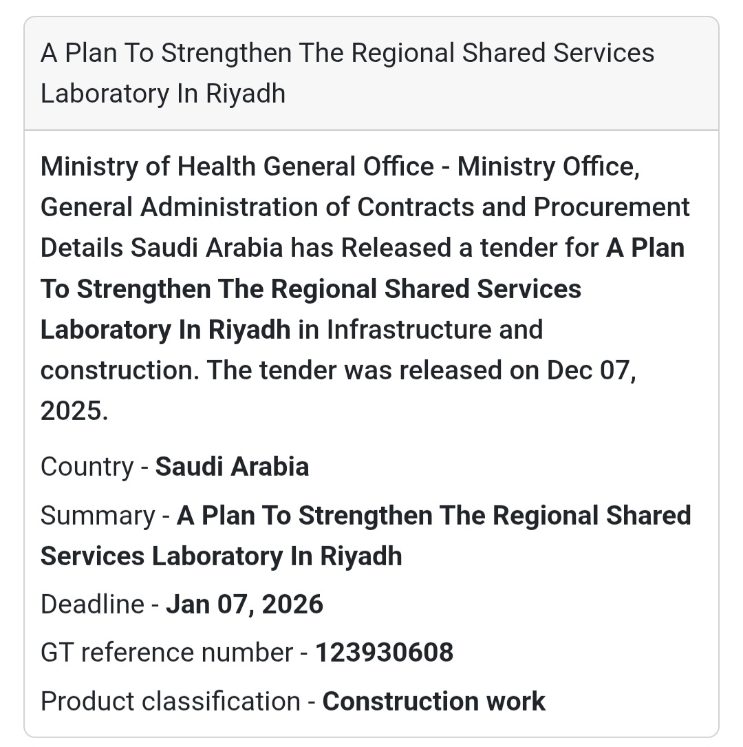 🚨 Urgent Tender Alert – Saudi Arabia 🇸🇦