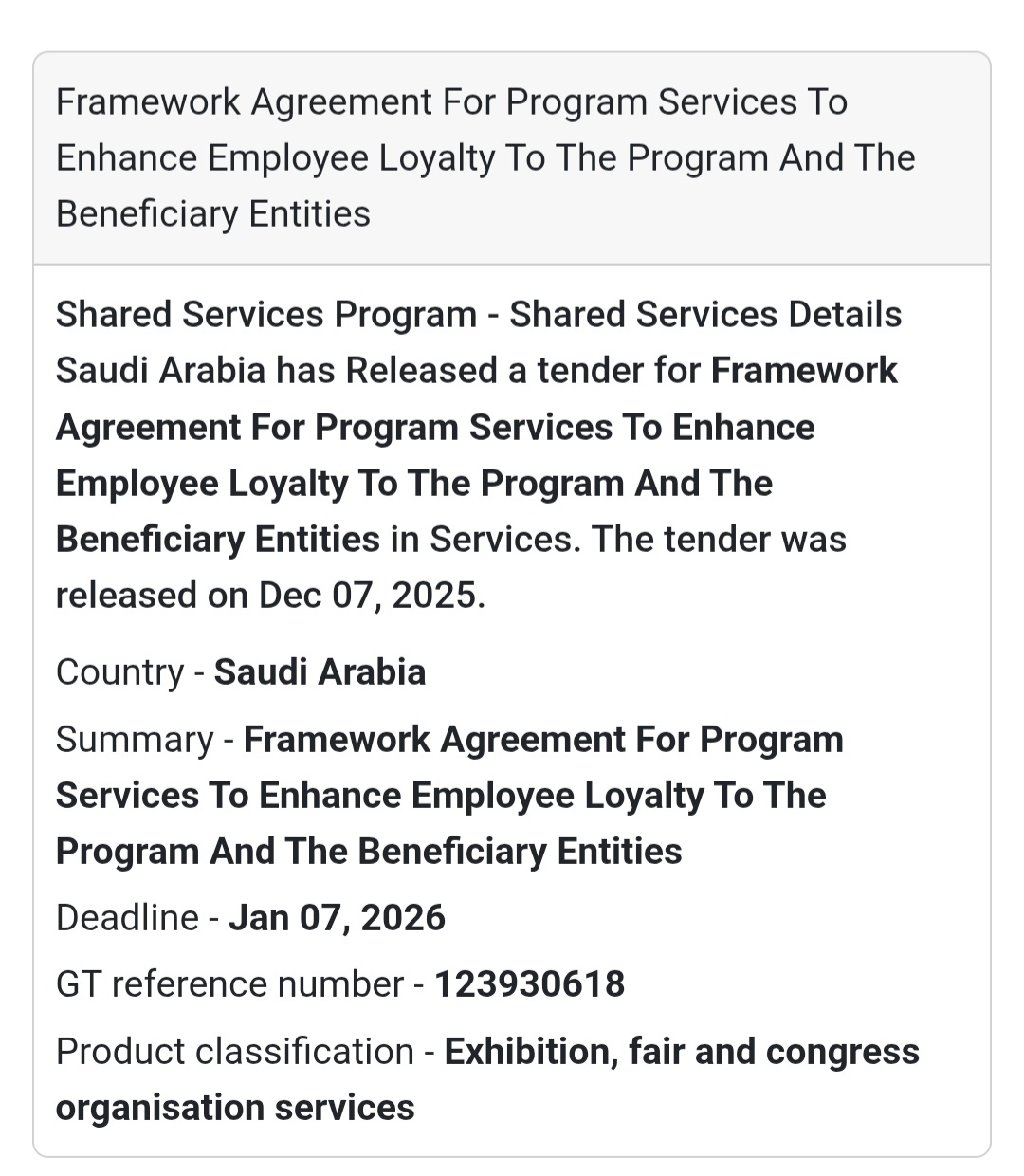 🚨 Urgent Tender Alert – Saudi Arabia 🇸🇦