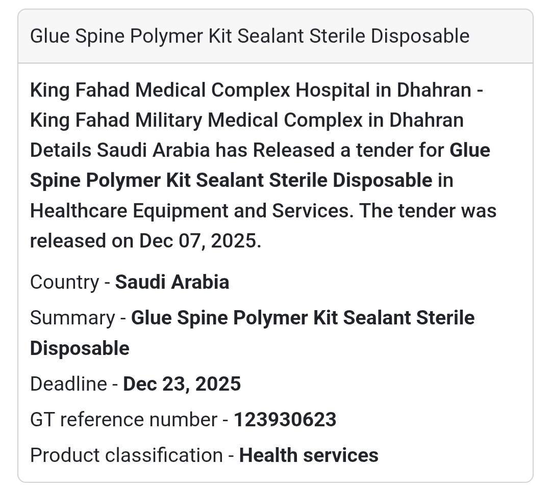 🚨 Urgent Tender Alert – Saudi Arabia 🇸🇦