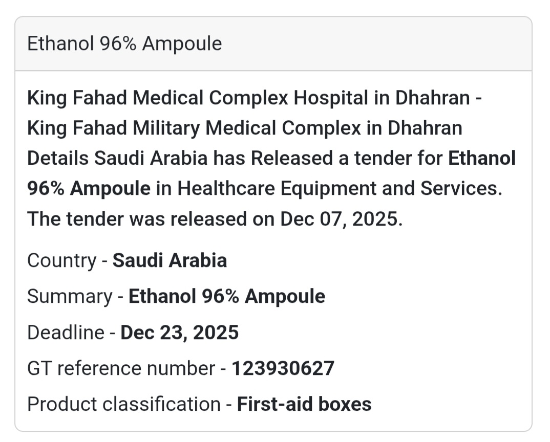 🚨 Urgent Tender Alert – Saudi Arabia 🇸🇦