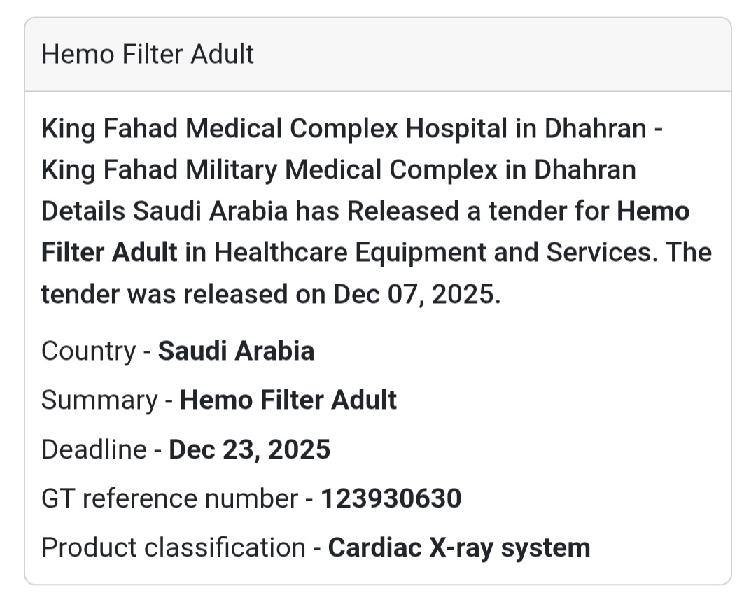 🚨 Urgent Tender Alert – Saudi Arabia 🇸🇦