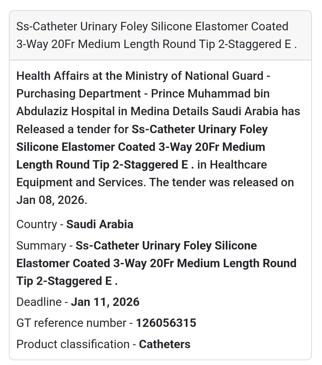 🩺 Urinary Foley Catheter – 3-Way Silicone