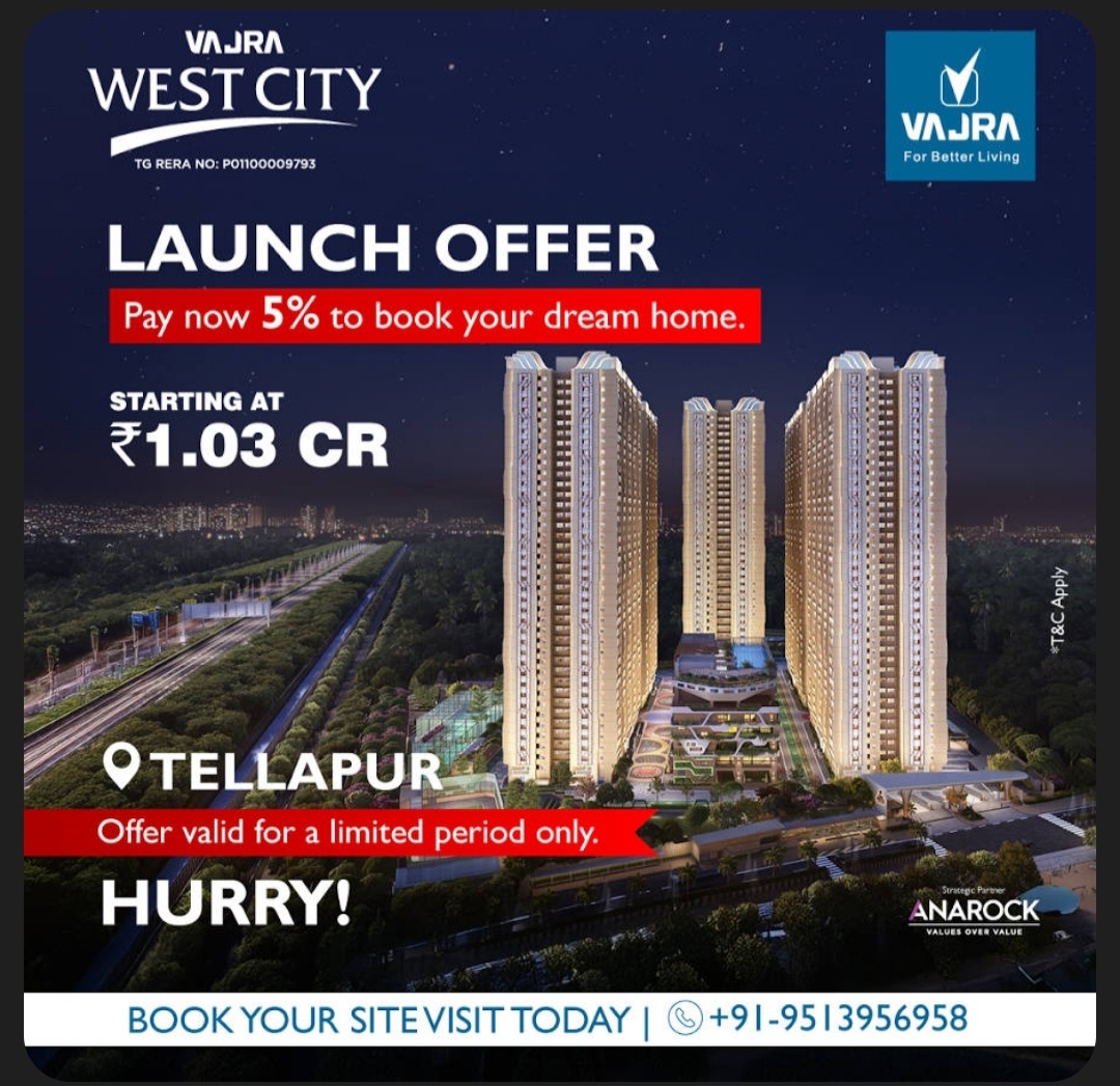 🏙️ VAJRA WEST CITY – Launch Offer!