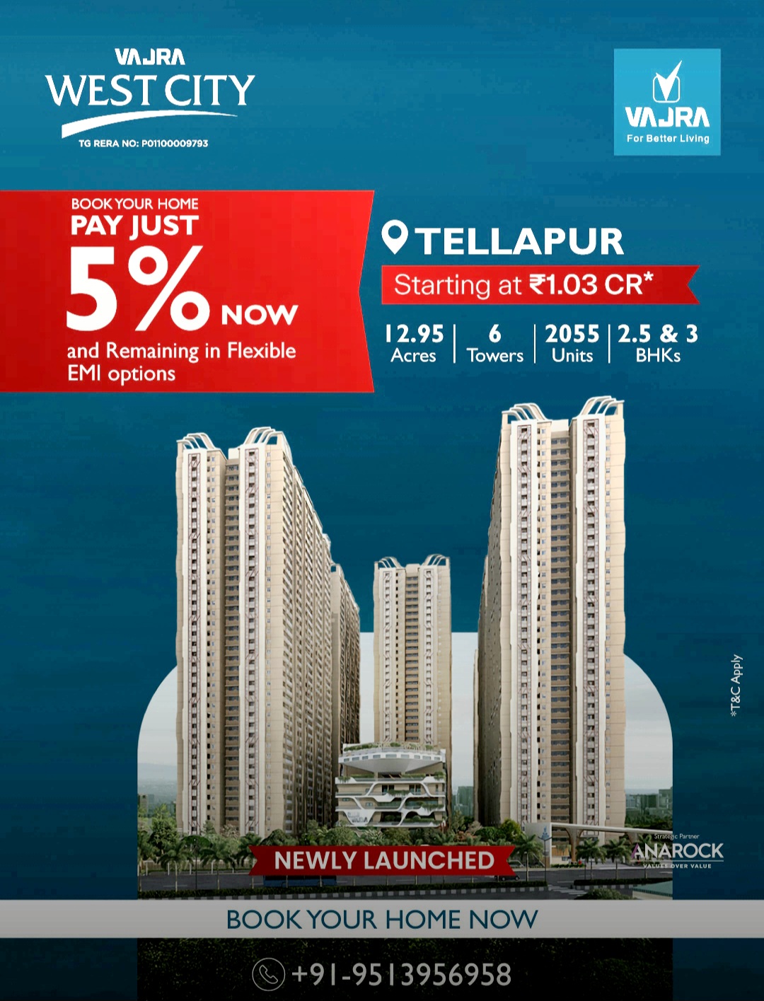 ✨ Vajra West City – Newly Launched at Tellapur ✨