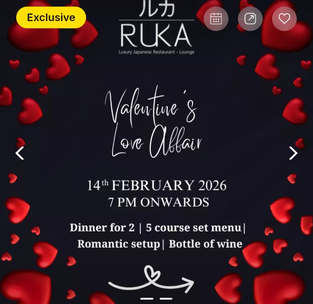 💕 Valentine’s Love Affair RUKA, Bahrain