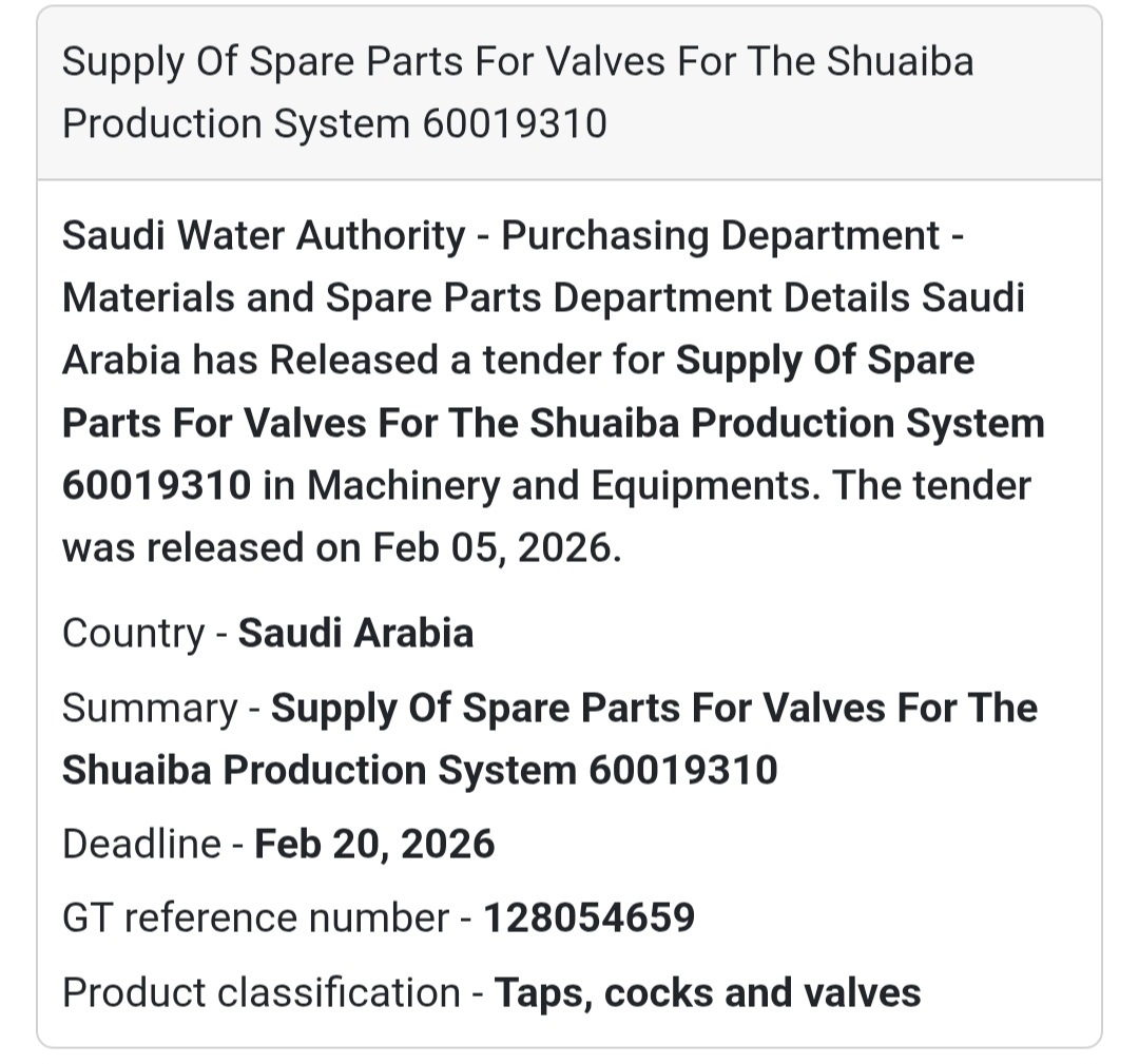 🔩 Valve Spare Parts Supply