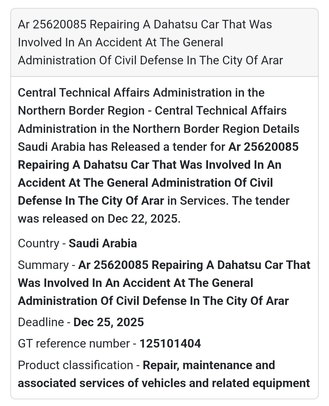 🚗 Vehicle Repair Services – Saudi Arabia 🇸🇦