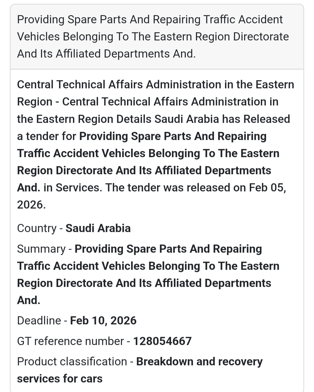 🚗 Vehicle Repair & Spare Parts Services