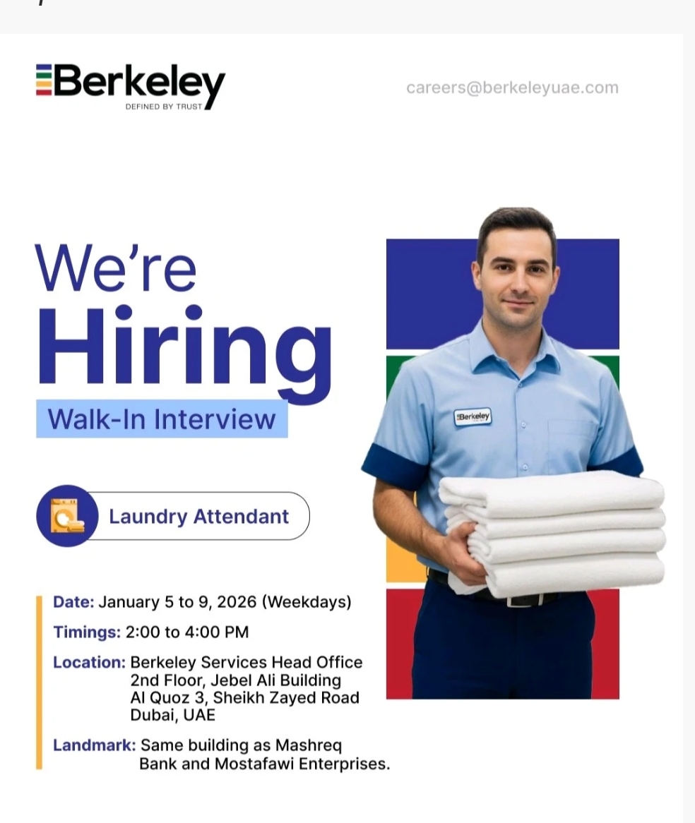 🧺🚶‍♂️ WALK-IN INTERVIEW – LAUNDRY ATTENDANT | DUBAI (2026) 🚶‍♀️🧺