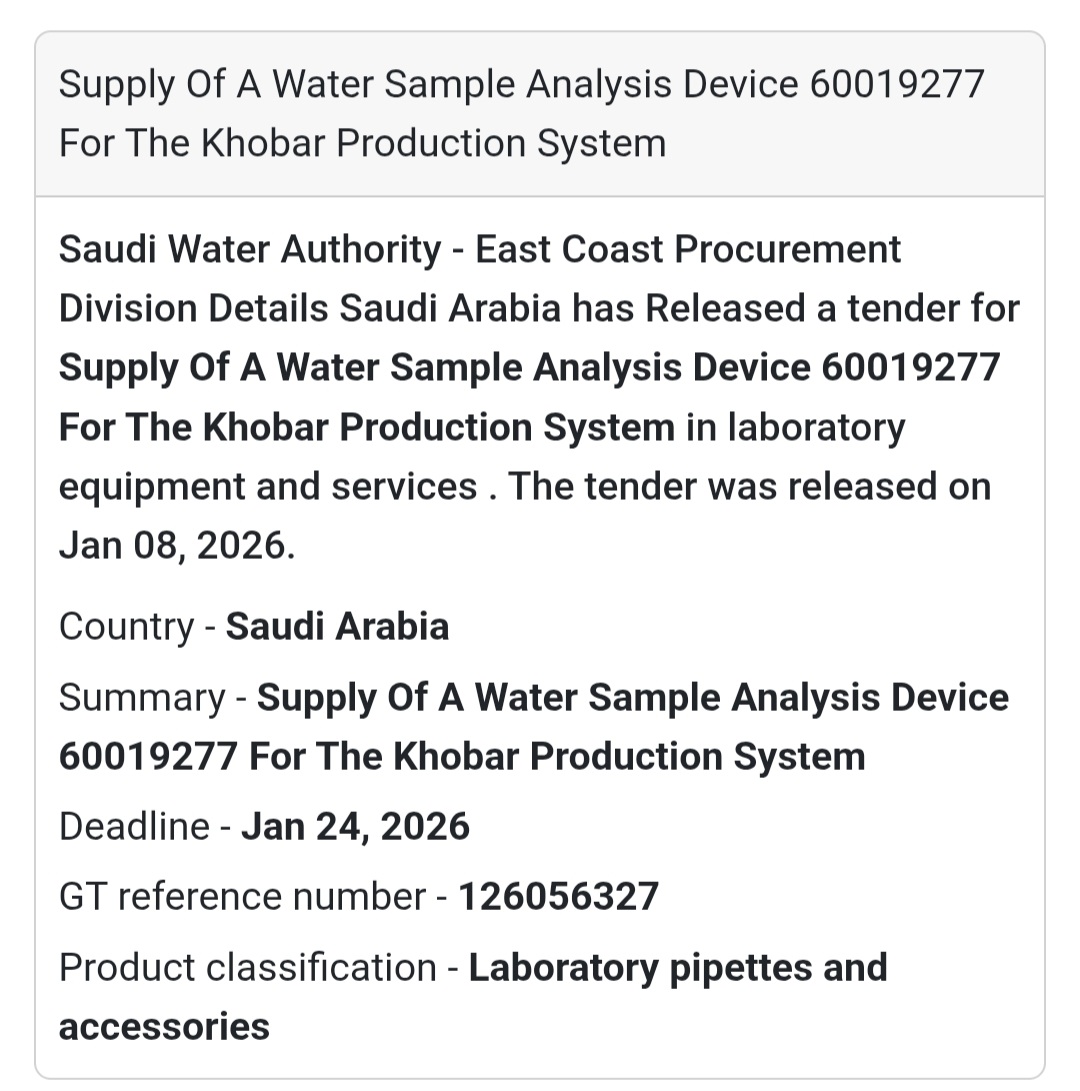 🧪 Water Sample Analysis Device – Khobar System