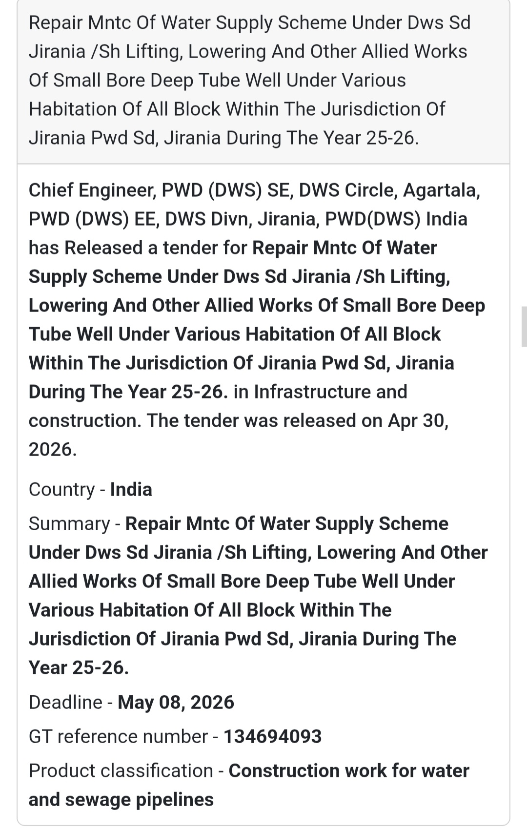 🔧 Water Supply Repair & Maintenance – Jirania