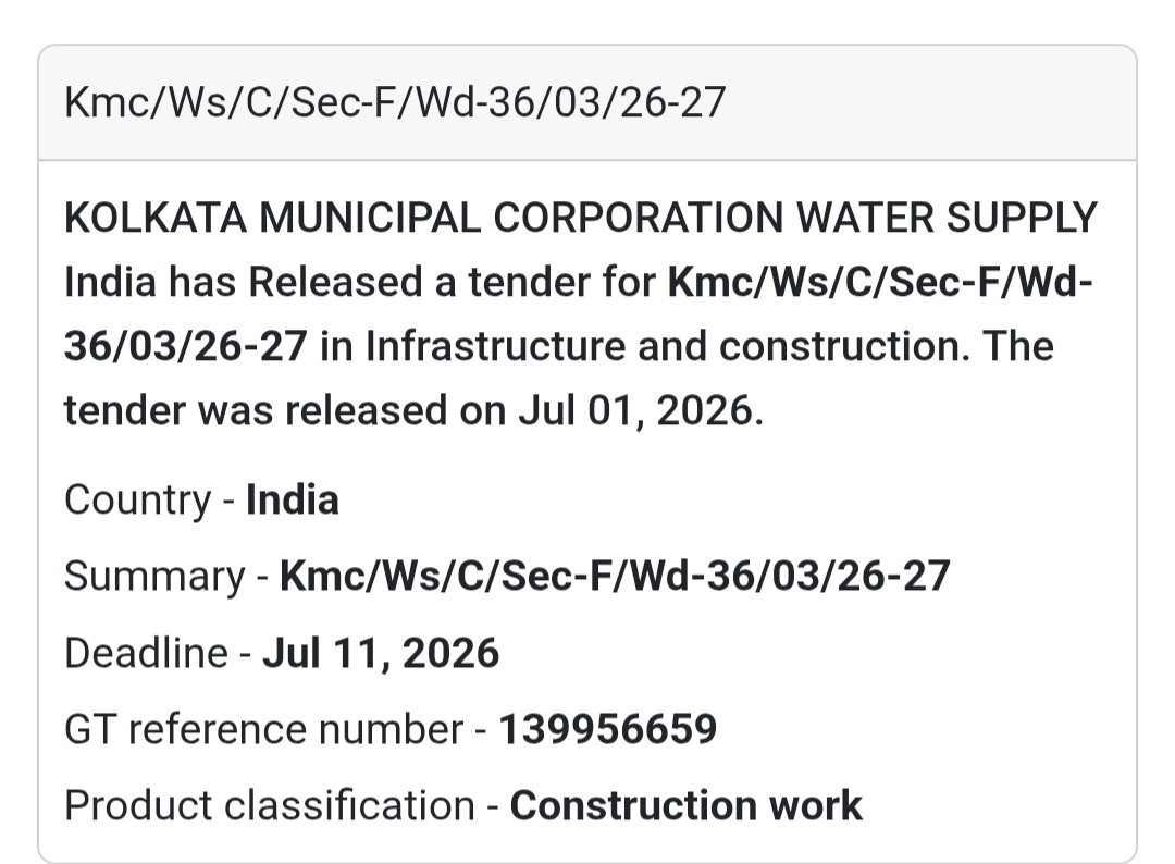 🚰 Water Supply Work | Kolkata, West Bengal