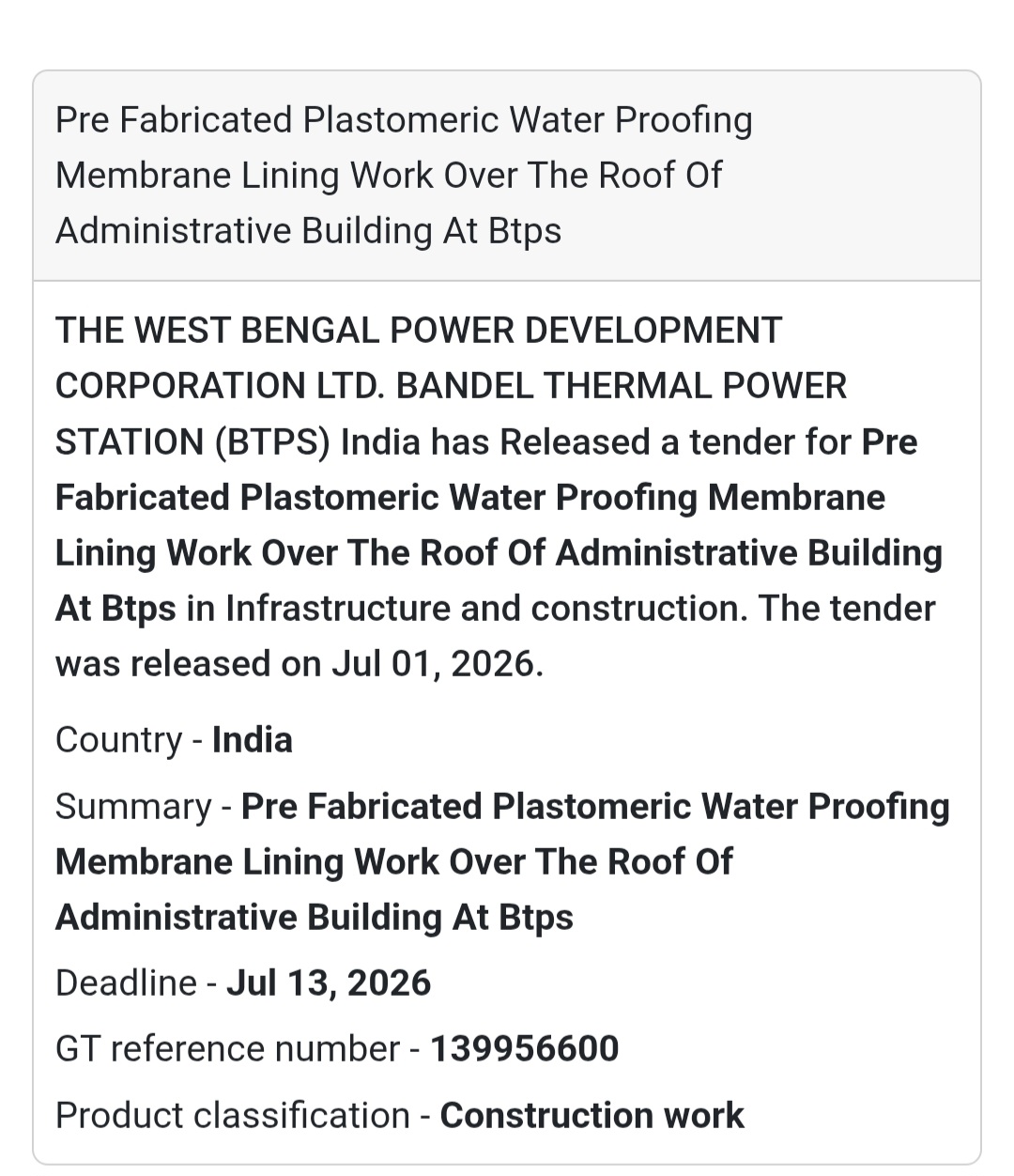 🏢 Waterproofing Work | Bandel Thermal Power Station, Hooghly, West Bengal