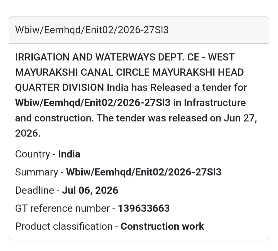 🚧 WBIW/EEMHQD/ENIT02/2026-27 (Sl. 3)
