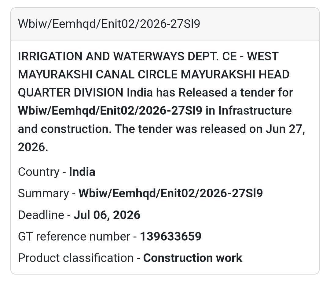 🚧 WBIW/EEMHQD/ENIT02/2026-27 (Sl. 9)