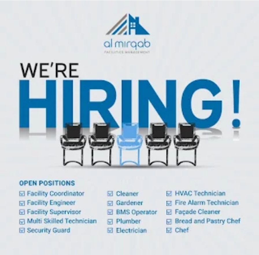 🏢🚀 We’re Hiring! Al Mirqab Facilities Management – Qatar 🇶🇦