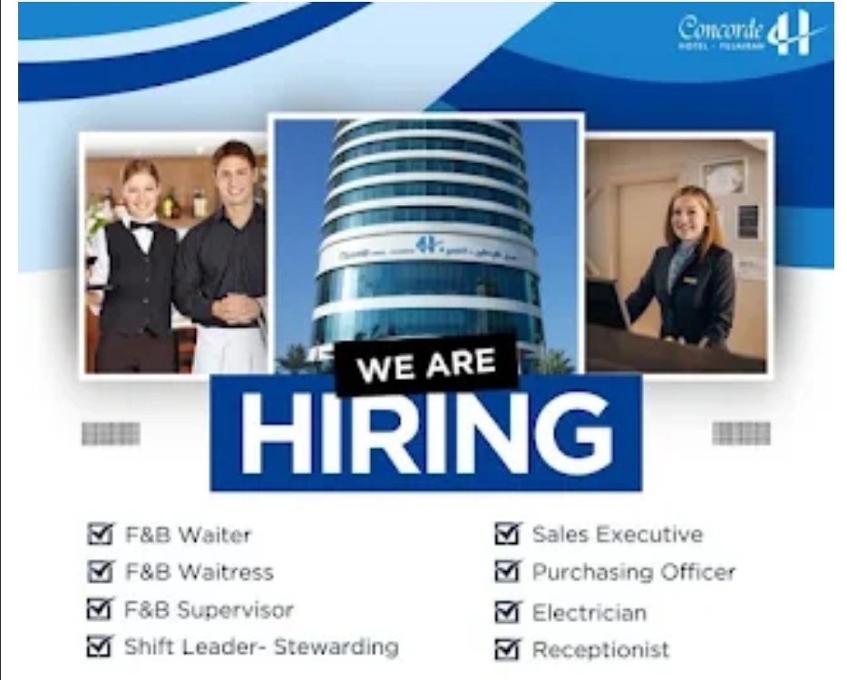 🏨✨ We’re Hiring! Concorde Hotel Fujairah – UAE 🇦🇪